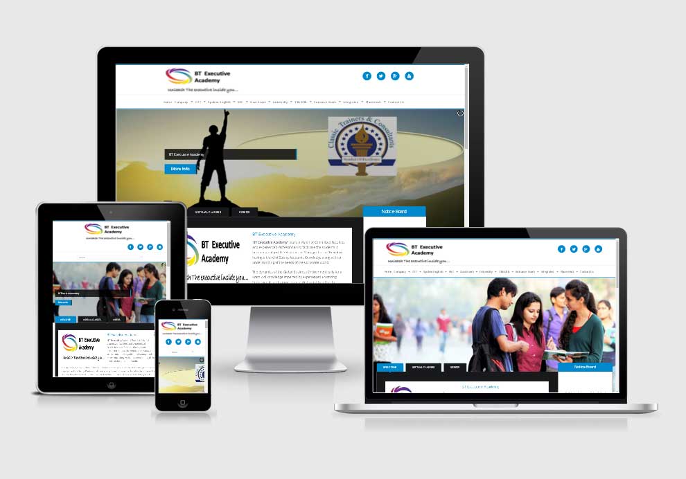 BT Executive Academy website design company in raipur