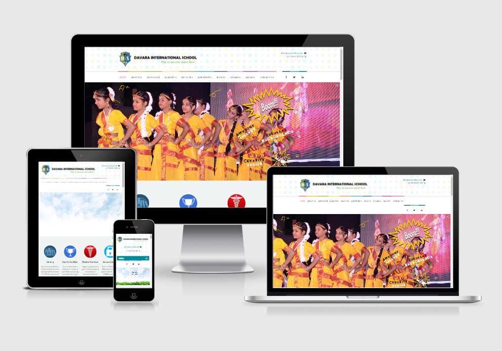 Davra International School website design company in raipur