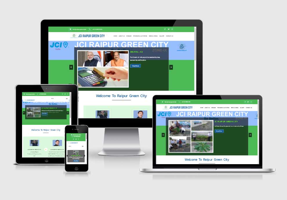 Raipur Green City website design company in raipur