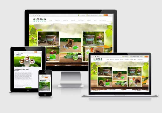 Good Food Greens website design company in raipur