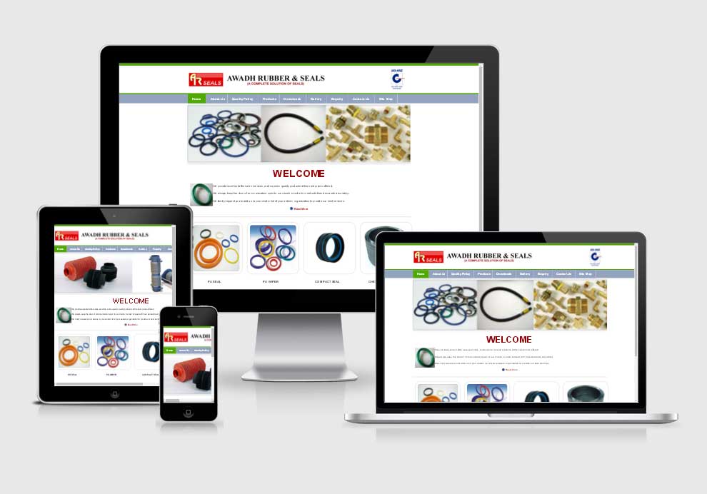 Awadh Rubber & Seals website design company in raipur