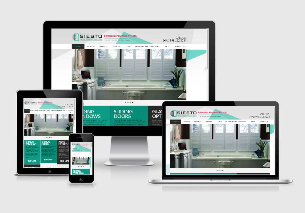Siesto uPVC Window Systems website design company in raipur