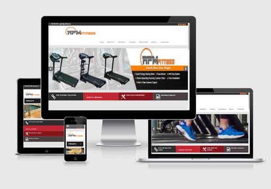 RPM Fitness website design company in raipur